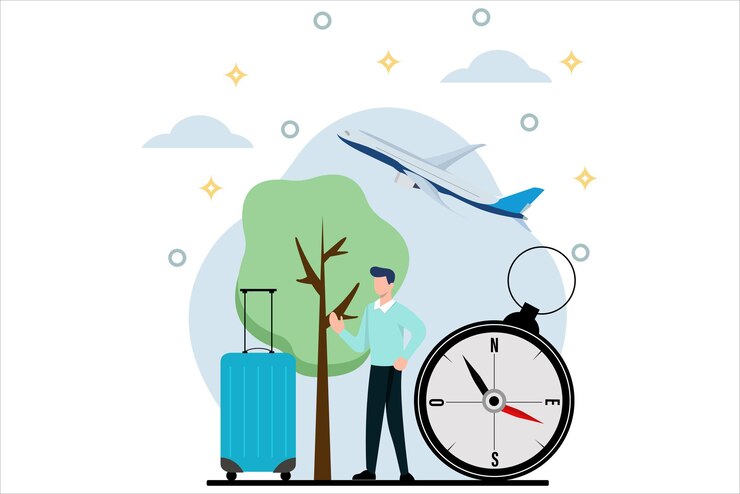 Illustrazione del progetto dell'appartamento per viaggiatori in vacanza