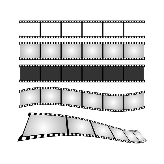 Illustrazione del set di nastri cinematografici