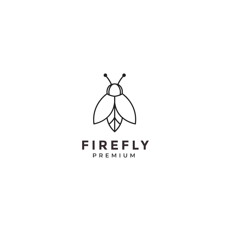 Vettore illustrazione del simbolo dell'icona grafica vettoriale del design del logo della linea firefly