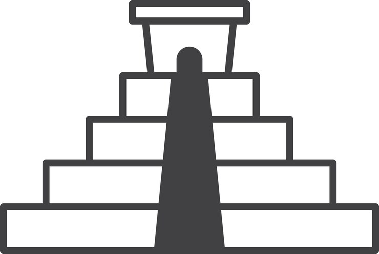 Vettore illustrazione del sito archeologico in stile minimale
