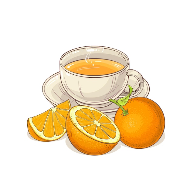 illustrazione del tè arancione