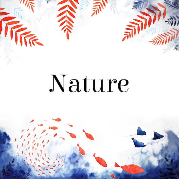 Illustrazione del tema della natura per instagram