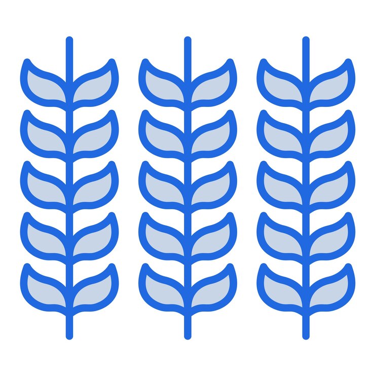 Vettore illustrazione del tono blu del grano