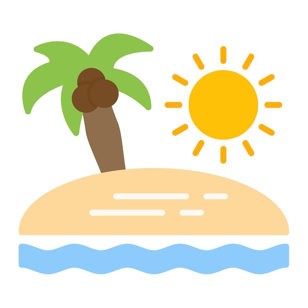 Illustrazione del tramonto sulla spiaggia