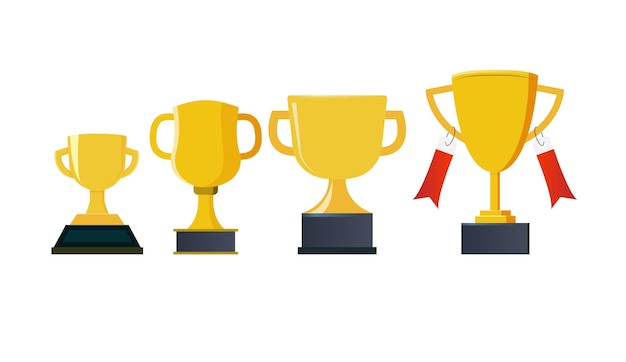 Illustrazione del trofeo d'oro degli elementi dell'interfaccia utente del gioco