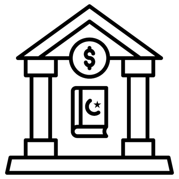 Illustrazione del vettore bancario islamico
