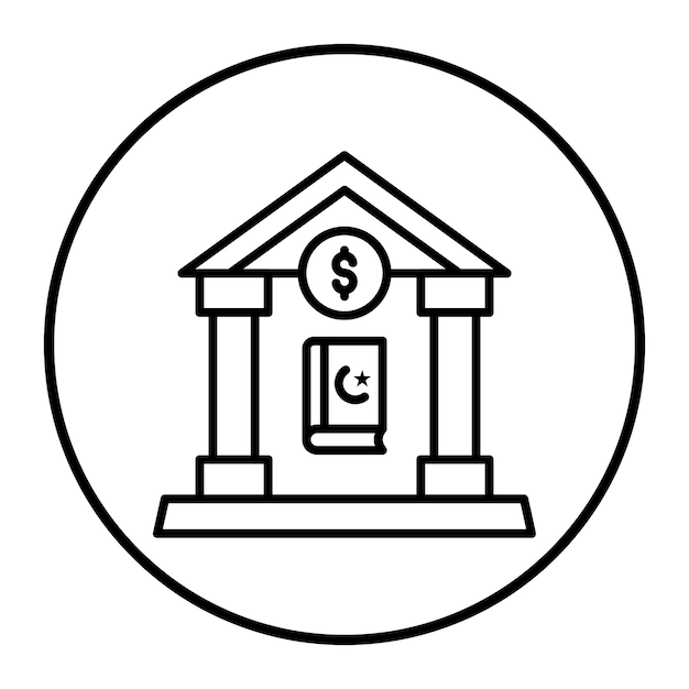 Illustrazione del vettore bancario islamico