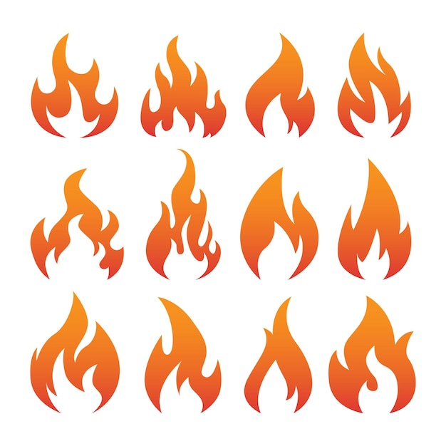 Illustrazione del vettore delle fiamme calde