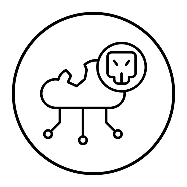 Illustrazione del vettore di nuvola infetta