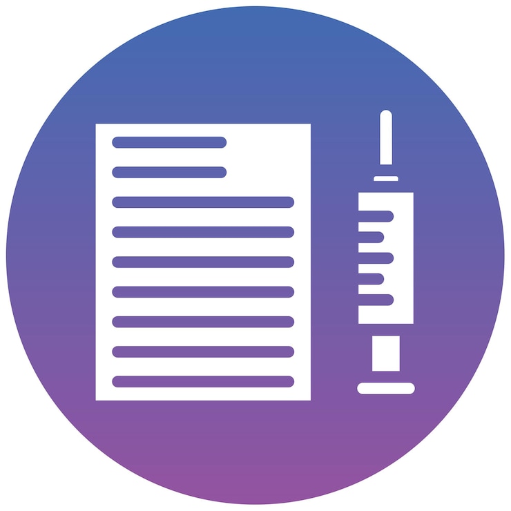 Vettore illustrazione del vettore di registrazione dell'immunizzazione