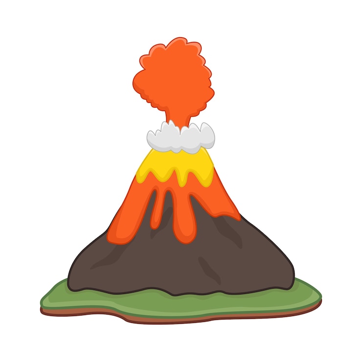 Vettore illustrazione del vulcano
