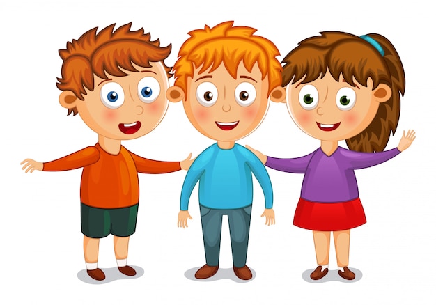 Illustrazione dell'abbraccio dei migliori amici dei bambini