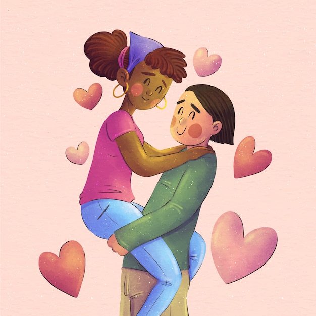 Illustrazione dell'acquerello di San Valentino