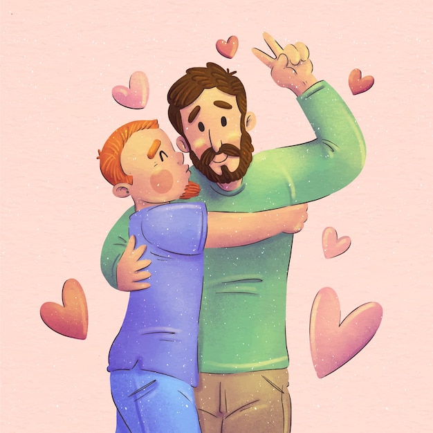 Illustrazione dell'acquerello di San Valentino
