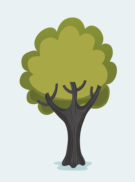 Illustrazione dell'albero della foresta isolata