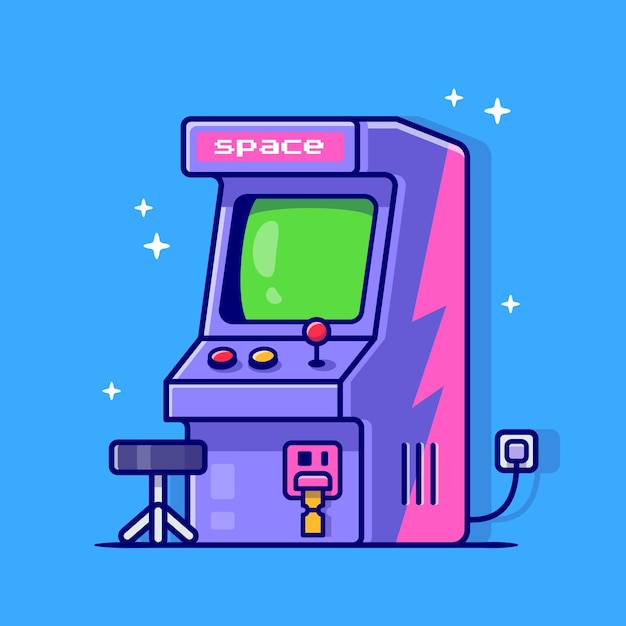 Illustrazione dell'icona del fumetto della macchina arcade.