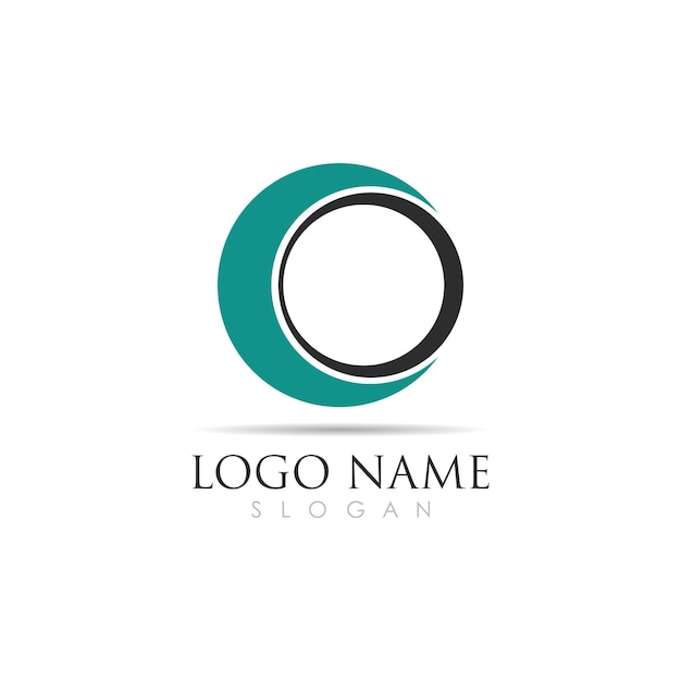 Illustrazione dell'icona del modello vettoriale del logo del cerchio