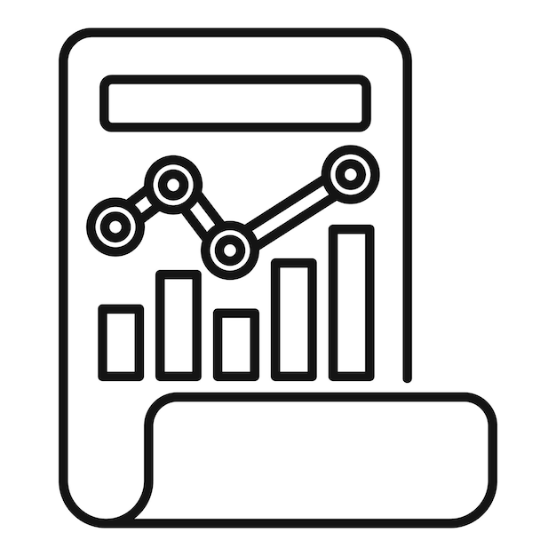 Illustrazione dell'icona del rapporto del grafico a righe