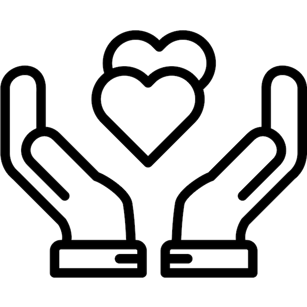 Illustrazione dell'icona del vettore della compassione di Leadership Iconset