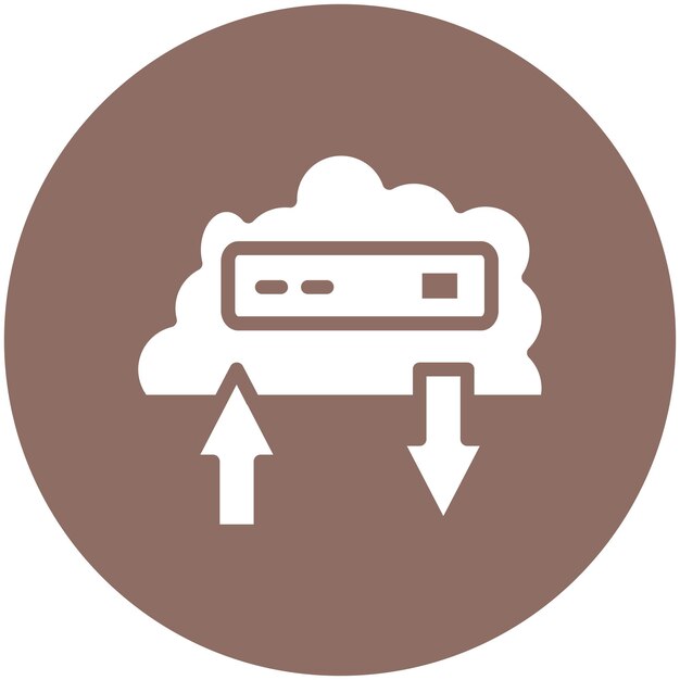Illustrazione dell'icona del vettore di commutazione delle nuvole di Cloud Computing