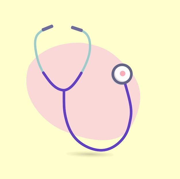 Illustrazione dell'icona dello stetoscopio, attrezzatura medica.