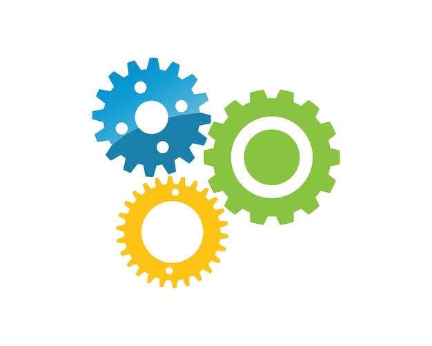 Illustrazione dell'icona di Gear Logo Template vettoriale
