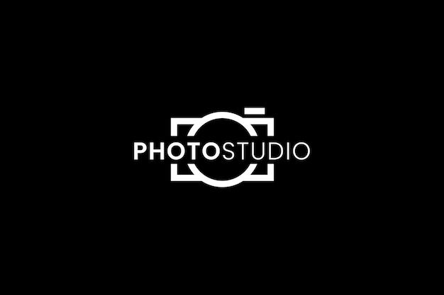 illustrazione dell'icona di vettore di logo dello studio fotografico