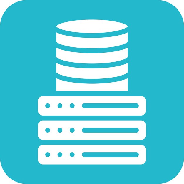Illustrazione dell'icona vettoriale del database di Web Hosting