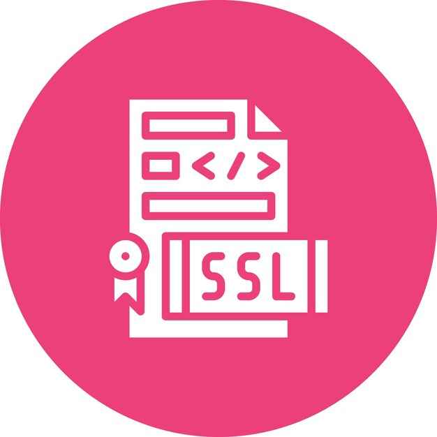 Illustrazione dell'icona vettoriale del file SSL del set di icone di codifica e sviluppo