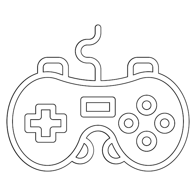 Illustrazione dell'icona vettoriale del joystick del set di icone del computer e dell'hardware