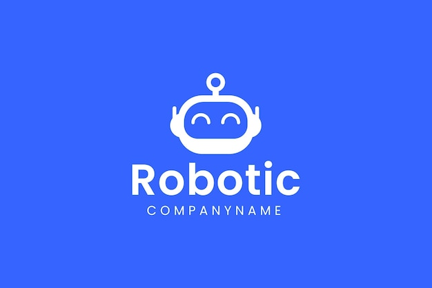 illustrazione dell'icona vettoriale del logo robotico