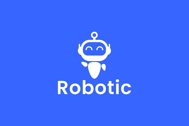 illustrazione dell'icona vettoriale del logo robotico