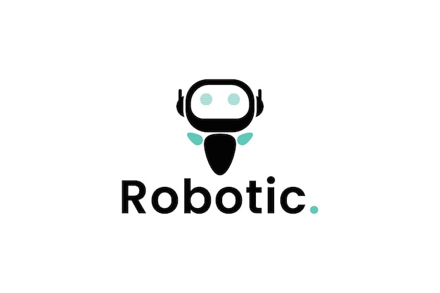 illustrazione dell'icona vettoriale del logo robotico