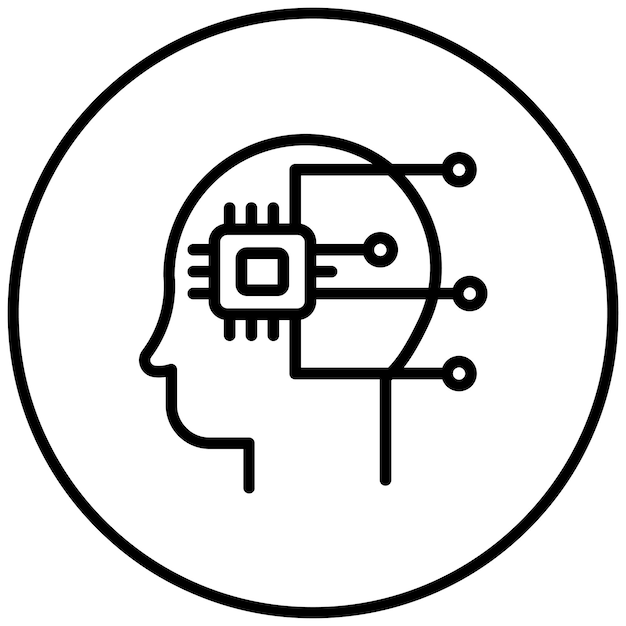 Illustrazione dell'icona vettoriale della cibernetica del set di icone di Data Analytics