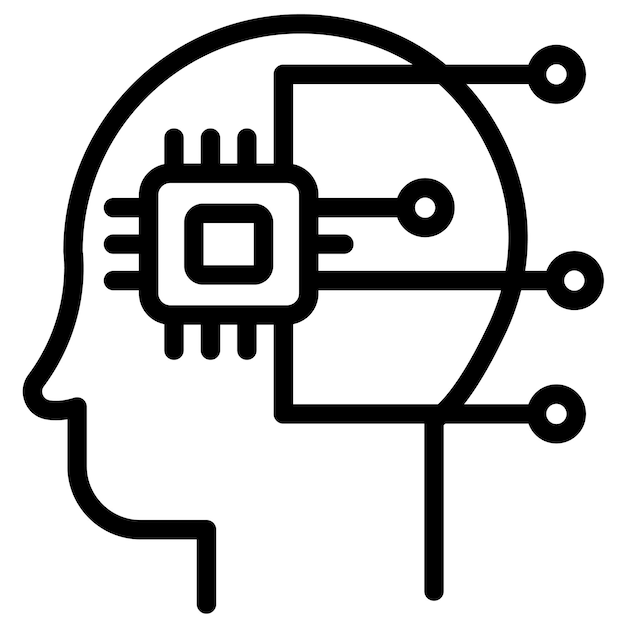 Illustrazione dell'icona vettoriale della cibernetica del set di icone di Data Analytics