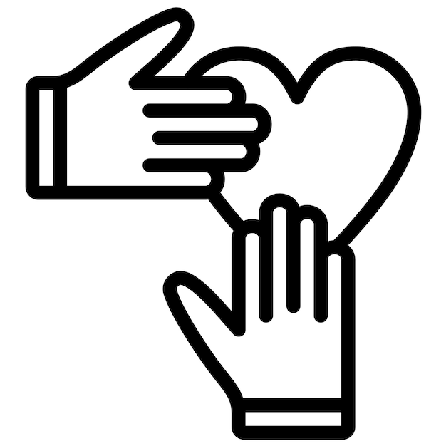 Illustrazione dell'icona vettoriale della gentilezza di Donations iconset
