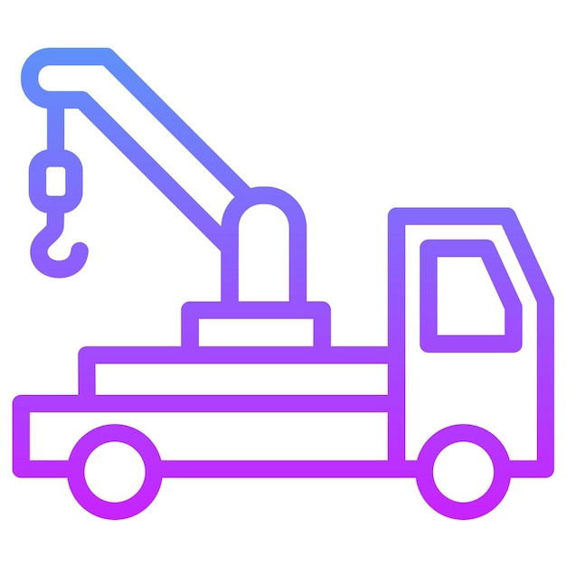 Illustrazione dell'icona vettoriale della macchina di Delivery and Logistics