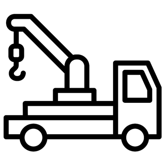 Illustrazione dell'icona vettoriale della macchina di Delivery and Logistics
