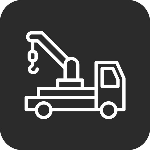 Illustrazione dell'icona vettoriale della macchina di Delivery and Logistics