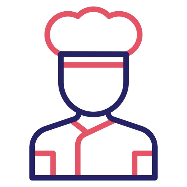 Illustrazione dell'icona vettoriale dello chef di Food Delivery