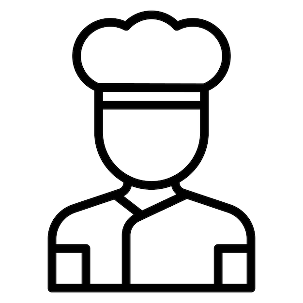 Illustrazione dell'icona vettoriale dello chef di Food Delivery