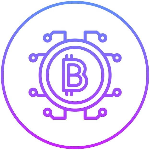Illustrazione dell'icona vettoriale di denaro digitale di un set di icone di criptovalute