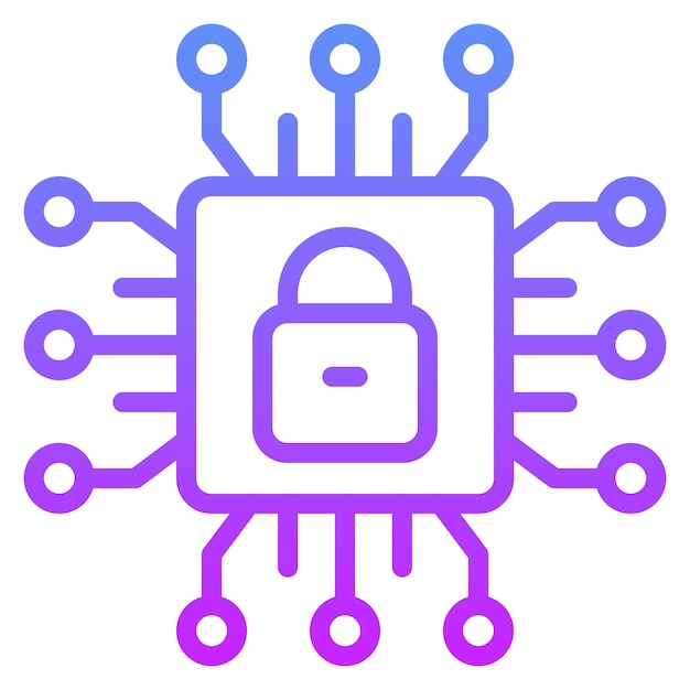 Illustrazione dell'icona vettoriale di sicurezza informatica di Web Hosting