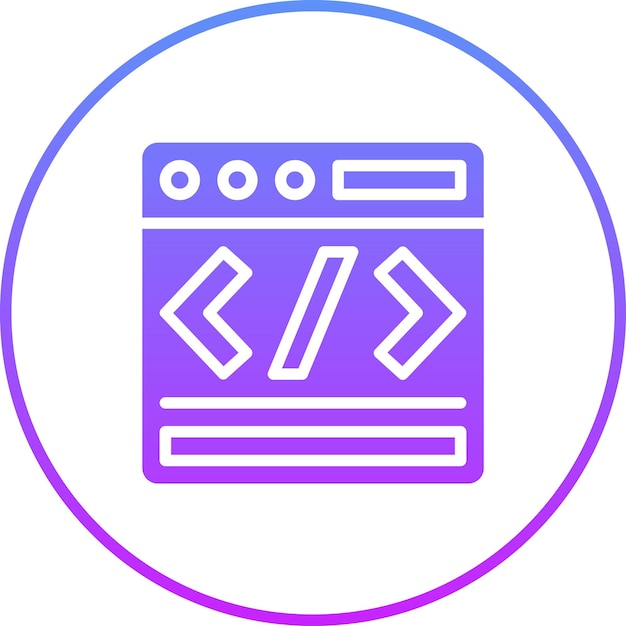 Illustrazione dell'icona vettoriale di sviluppo web di Coding and Development