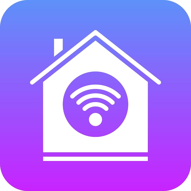 Illustrazione dell'icona vettoriale Wi-Fi della casa di Real Estate