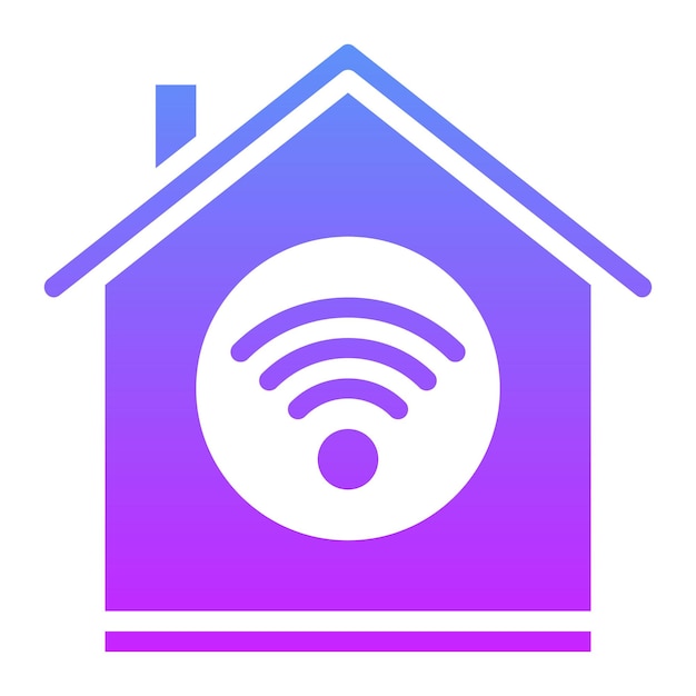 Illustrazione dell'icona vettoriale Wi-Fi della casa di Real Estate