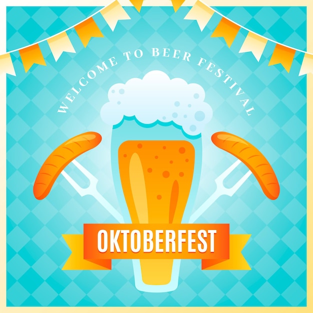 Illustrazione dell'oktoberfest sfumata