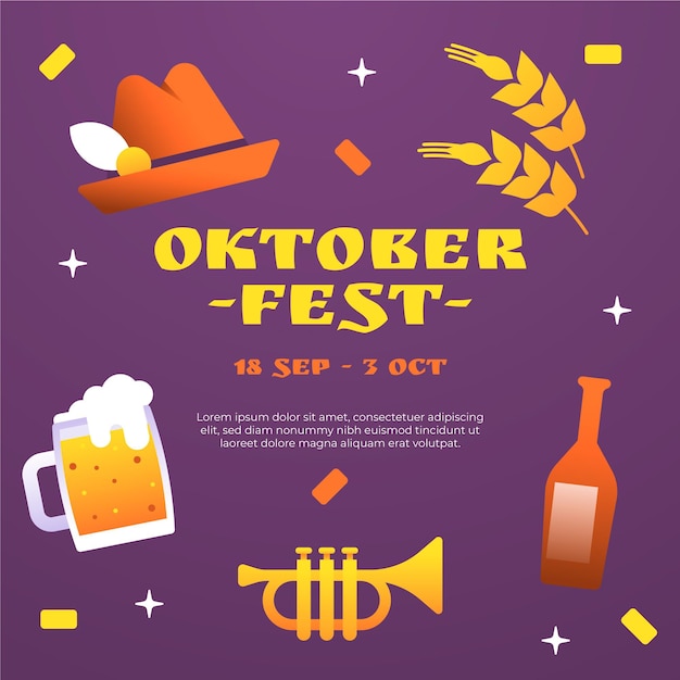 Illustrazione dell'oktoberfest sfumata