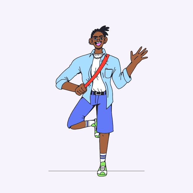 Illustrazione dell'uomo nero disegnato a mano