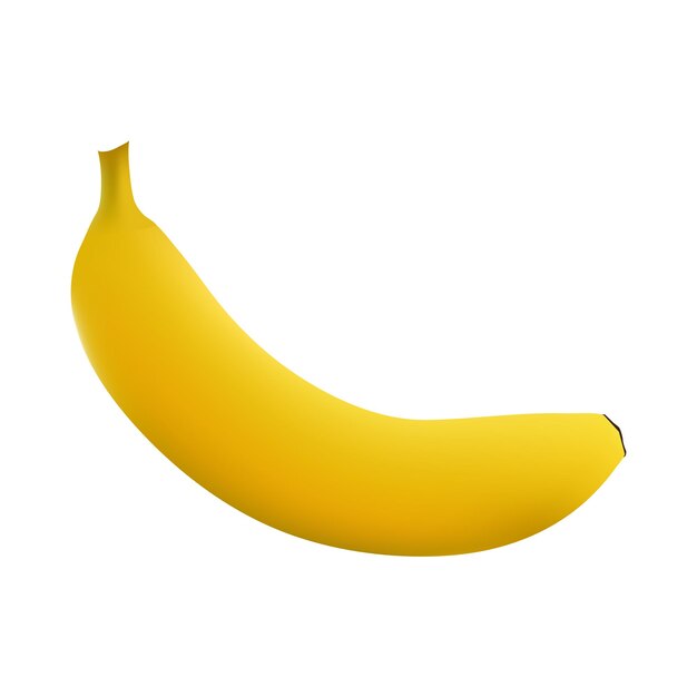 Illustrazione della banana su sfondo bianco